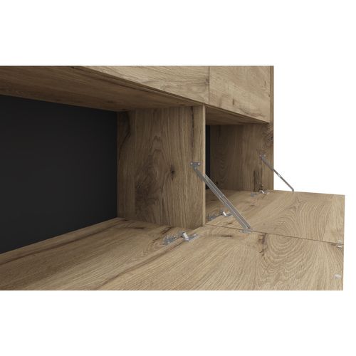 Alberto-buffet Avec 4 Volets En Aspect Chêne