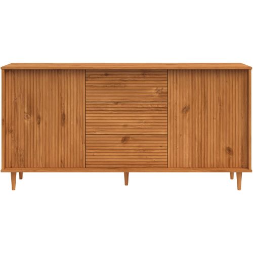 Jerzy-buffet 160 Cm Avec 2 Portes3 Tiroirs En Pin Teinté Cire