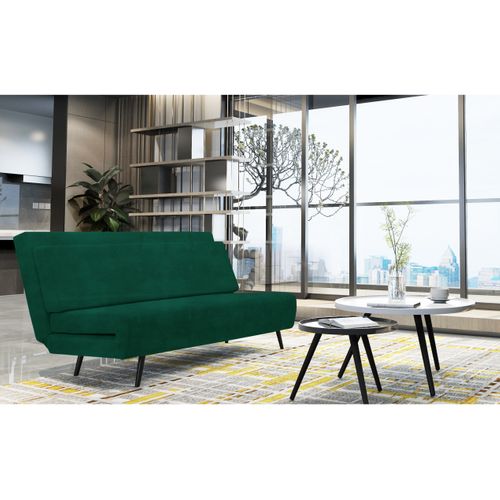 Mallory-lit De Jour Pliable En Velours Vert Foncé