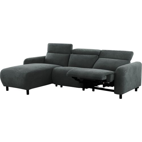 Skaane-skaane 3pl 1 Méridienne L Manuelle Anthracite Velours Côtelé