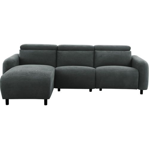 Skaane-skaane 3pl 1 Méridienne L Manuelle Anthracite Velours Côtelé