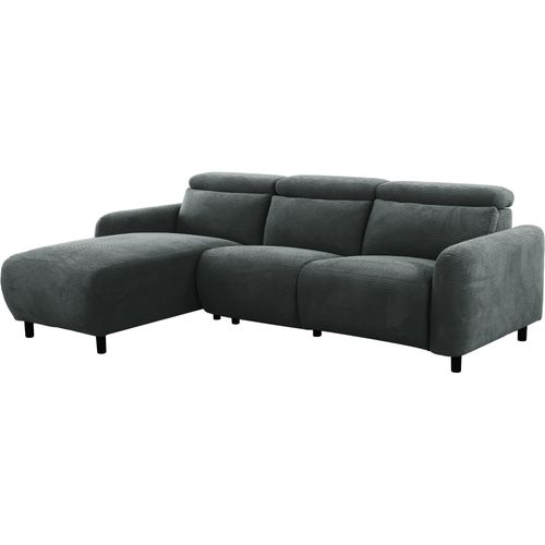 Skaane-skaane 3pl 1 Méridienne L Manuelle Anthracite Velours Côtelé