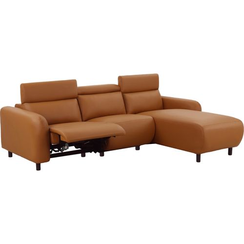 Skaane-skaane 3pl 1 Méridienne R Manuelle Pu Cognac