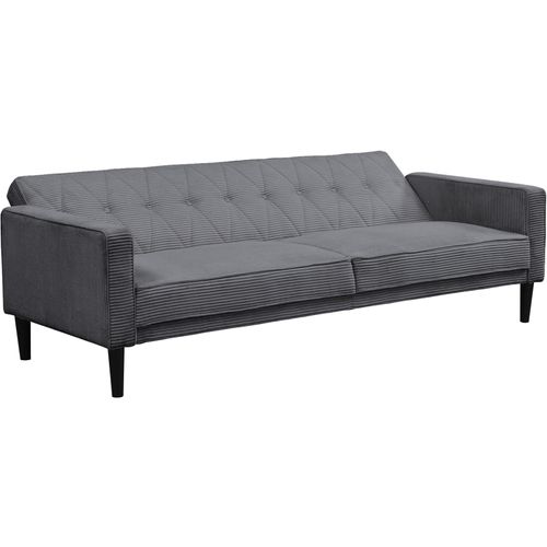 Canapé-lit Avon 3s En Velours Côtelé Gris