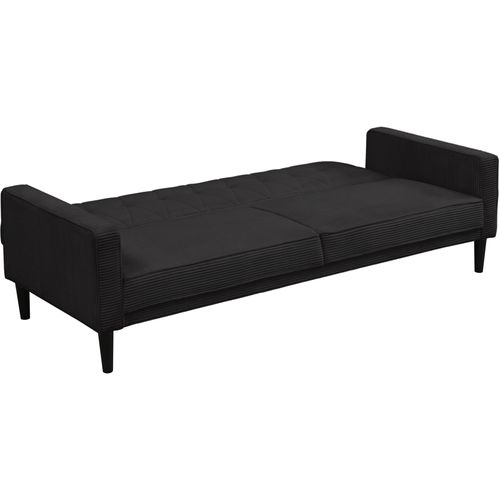 Canapé-lit Avon 3s Velours Côtelé Anthracite