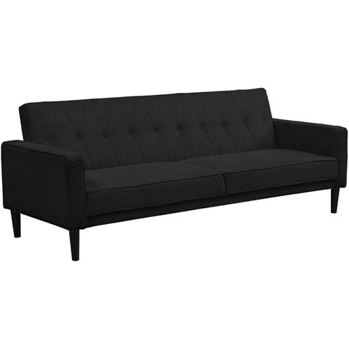 Canapé-lit Avon 3s Velours Côtelé Anthracite