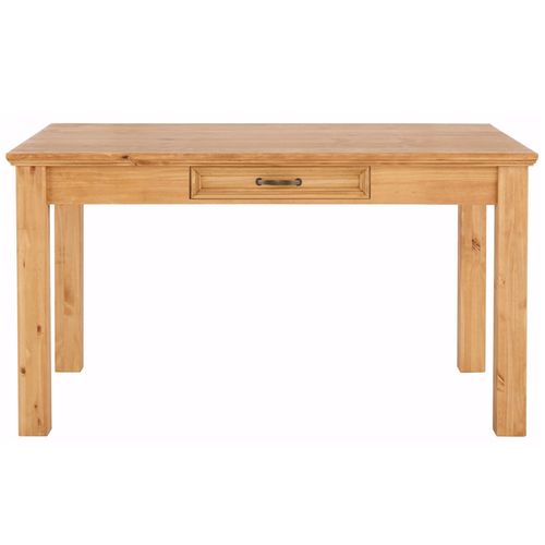 Table De Salle à Manger 140 Cm Avec 1 Tiroir En Pin