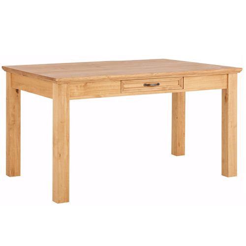 Table De Salle à Manger 140 Cm Avec 1 Tiroir En Pin