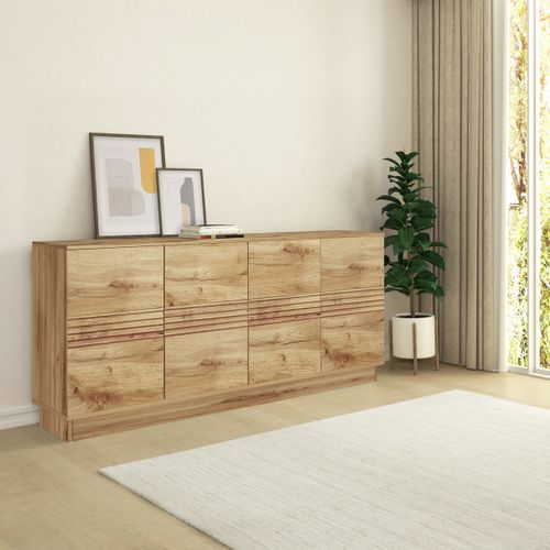 Toro-buffet à 4 Portes Aspect Chêne