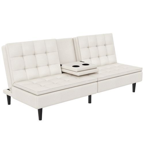 Maine-canapé-lit En Velours Côtelé Crème