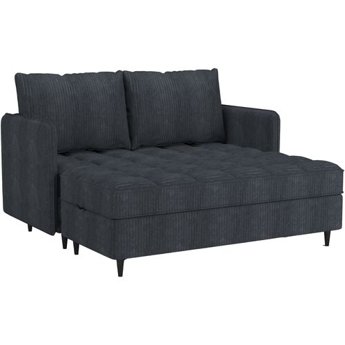 Lindhus - Canapé 3 Places Avec Rangementchaise Réversible En Tissu Anthracite