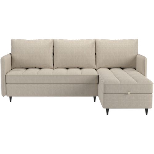 Lindhus - Canapé 3 Places Crème Chenille