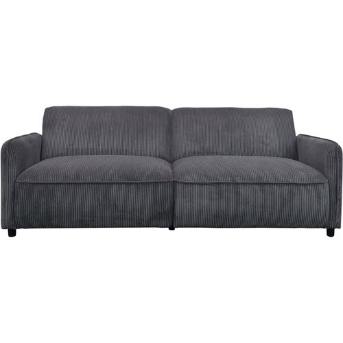 Alicia-canapé-lit 3 Places En Velours Côtelé Anthracite