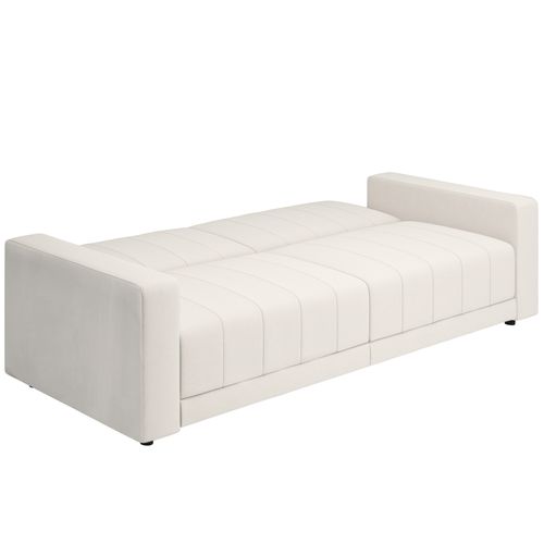 Allie Ii-canapé-lit 3 Places En Velours Crème