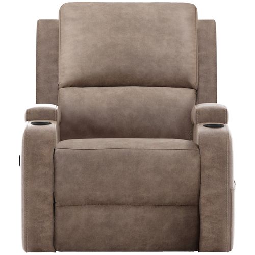 Dallas-fauteuil Inclinable à Commande Manuelle En Microfibre Taupe