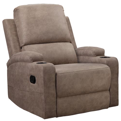 Dallas-fauteuil Inclinable à Commande Manuelle En Microfibre Taupe
