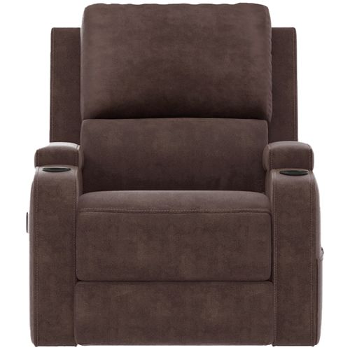 Dallas-fauteuil Inclinable à Commande Manuelle En Microfibre Marron Foncé