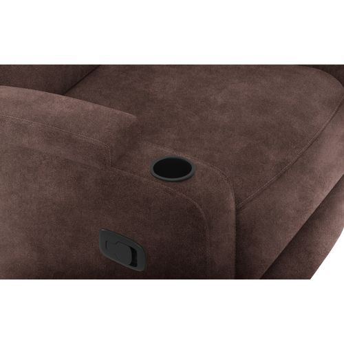 Dallas-fauteuil Inclinable à Commande Manuelle En Microfibre Marron Foncé