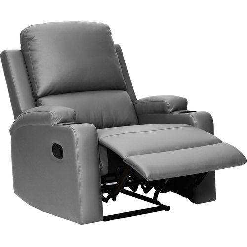Dallas-fauteuil Inclinable à Commande Manuelle En Pu Gris