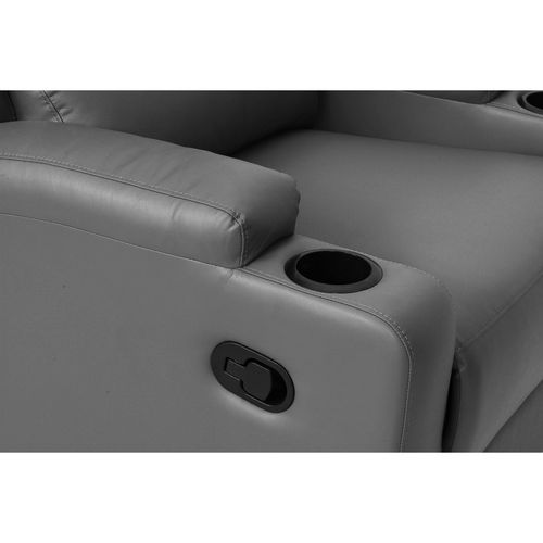 Dallas-fauteuil Inclinable à Commande Manuelle En Pu Gris