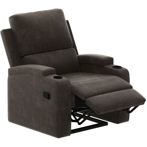 Dallas-fauteuil Inclinable à Commande Manuelle En Microfibre Anthracite
