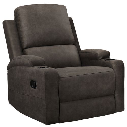 Dallas-fauteuil Inclinable à Commande Manuelle En Microfibre Anthracite