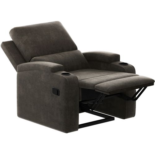 Dallas-fauteuil Inclinable à Commande Manuelle En Microfibre Anthracite