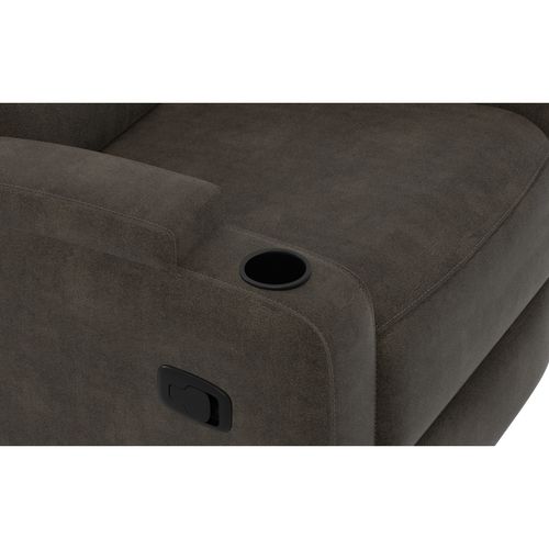 Dallas-fauteuil Inclinable à Commande Manuelle En Microfibre Anthracite