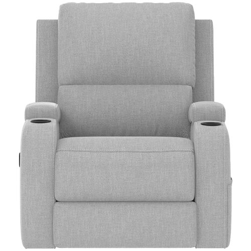 Dallas-fauteuil Inclinable à Commande Manuelle, Revêtu De Tissu Gris Clair