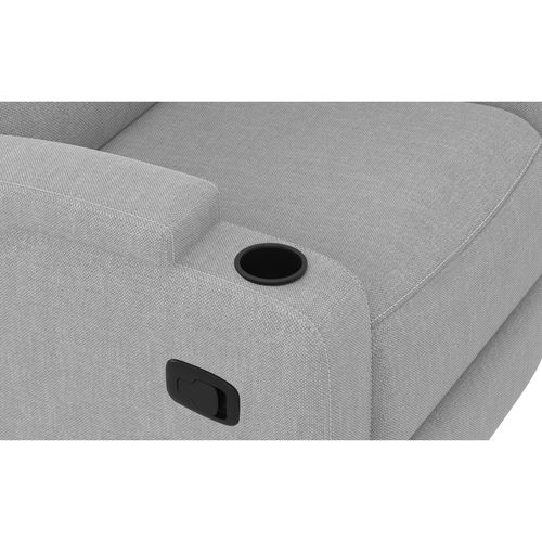 Dallas-fauteuil Inclinable à Commande Manuelle, Revêtu De Tissu Gris Clair