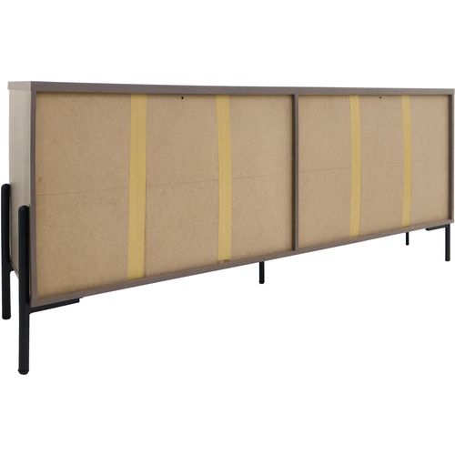 Charlene-buffet à 4 Portes Aspect Chêne à Motif Arête De Poisson