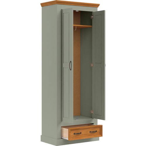 Selma-armoire à 2 Portes Et 1 Tiroir, Couleur Pin Vert