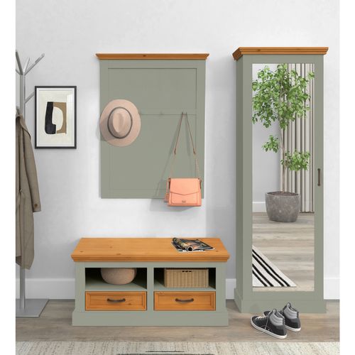 Selma-panneau Mural à 4 Crochets Couleur Pin Vert