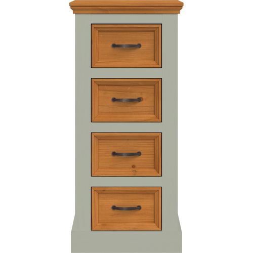 Selma-commode à 4 Tiroirs En Pin Teinté/ciré Vert