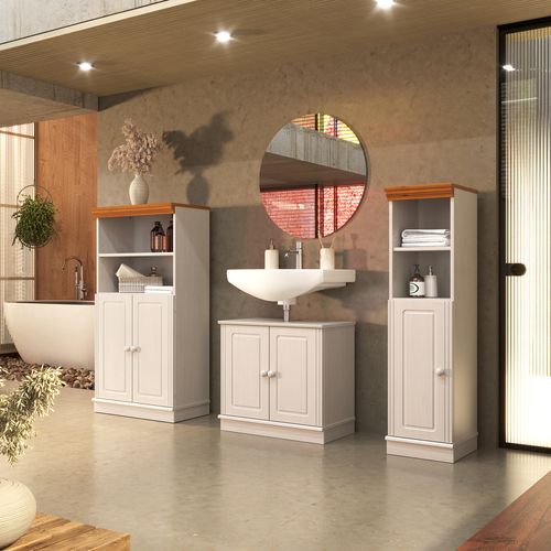 Anita-meuble Sous-évier à 2 Portes Blanc