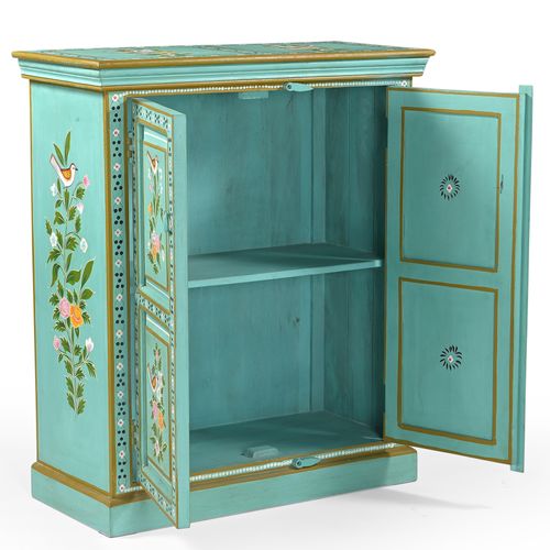 Prem-meuble Midi à 2 Portes En Bois De Manguier Vert