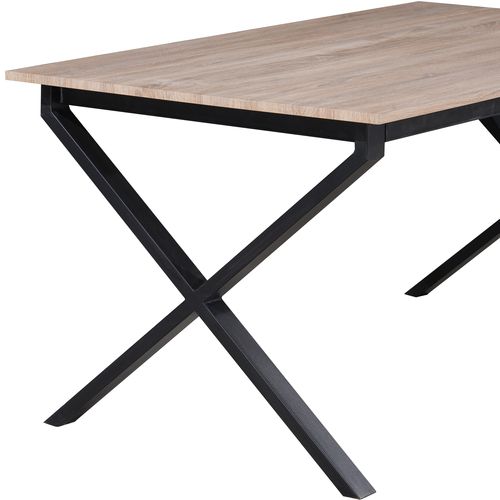 Ipswich-table De Salle à Manger 120x80 Cm 6 Places Aspect Chêne