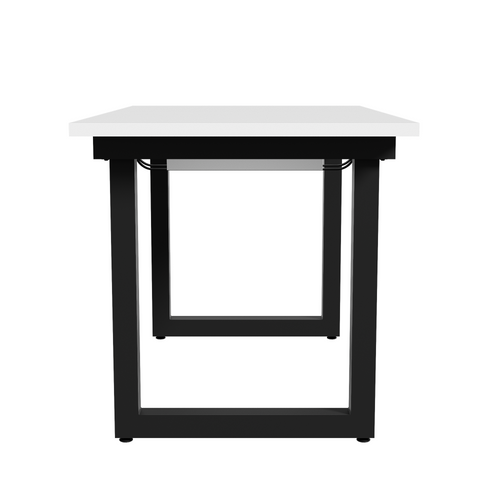 Table De Salle à Manger Extensible Style Industriel Blanche Et Noir