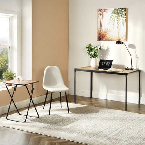 Bureaux 120x75 cm , effet bois et métal