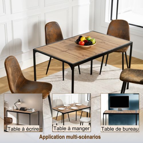 Bureaux 120x75 cm , effet bois et métal