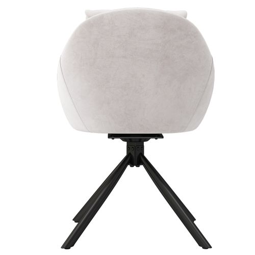 Lot De 2 Chaises De Salle à Manger Moderne Pivotante En Velours Beige