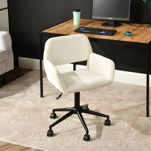 Chaise De Bureau Moderne En Tissu Doux Avec Hauteur Réglable