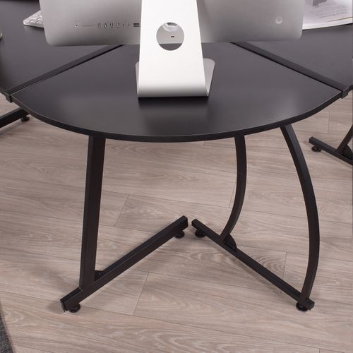 Buffet de Cuisine en Bois et Bleu Marine avec Pieds Dorés