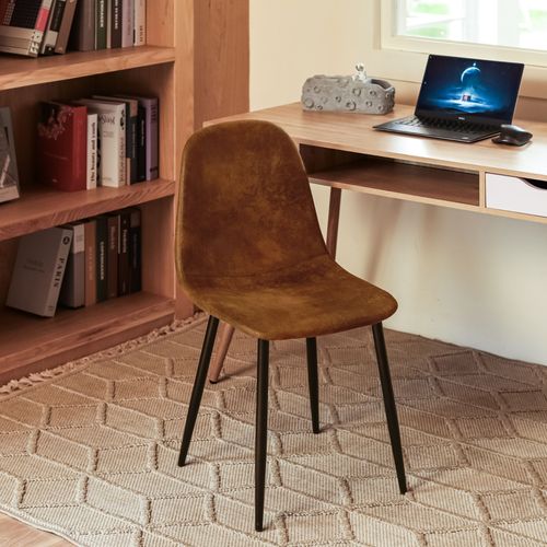 Chaises De Salle À Manger Avec Pieds En Métal - Marron