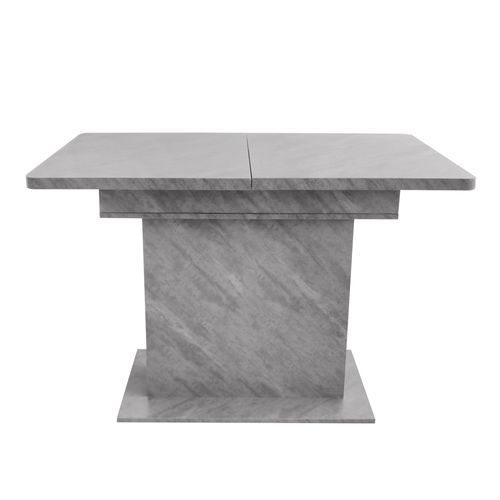 Table à Manger Rectangulaire Extensible Rangement Effet Béton Grise