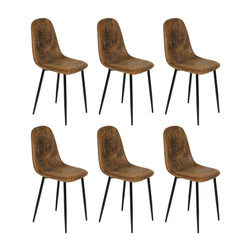 Lot De 6 Chaises De Salle à Manger Au Style Vintage