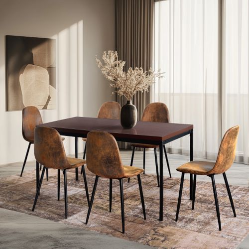 Lot De 6 Chaises De Salle à Manger Au Style Vintage