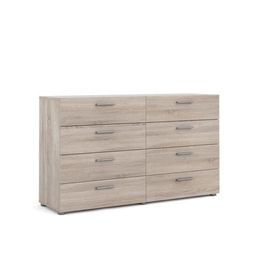 Tyhja Commode 8 Tiroirs - Chene Truffe - L 140 X P 40 X H 82 Cm