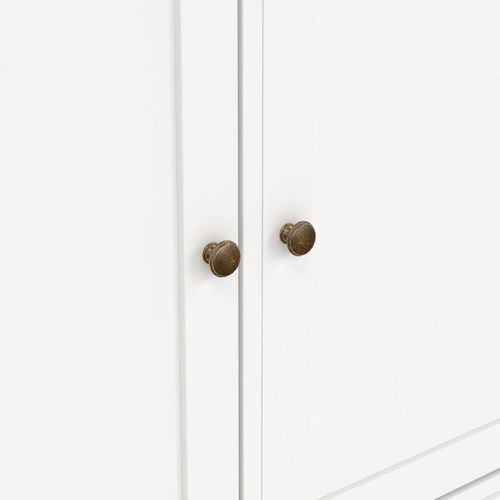 Enfilade 3 Portes 3 Tiroirs - Blanc - L 143,7 X P 46,1 X H 91,7 Cm