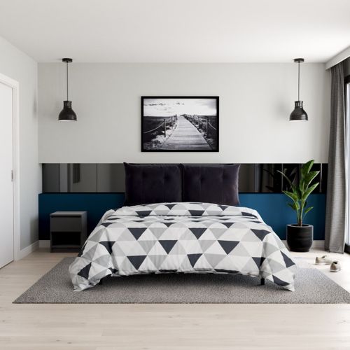 Chevet 1 tiroir BEST LAK 2 noir mat